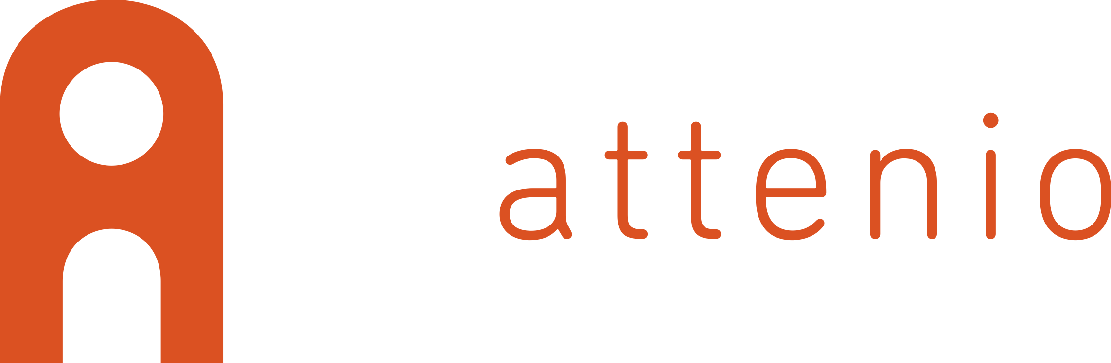 attenio branding in orange